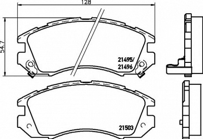 HELLA PAGID 8db355006461 -  Комплект тормозных колодок, дисковый тормоз